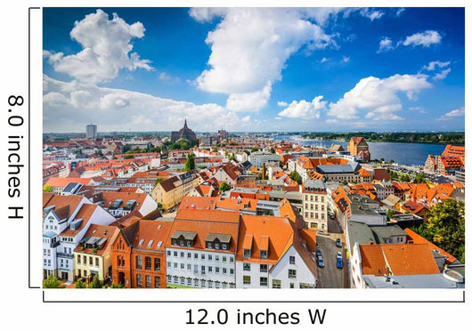 Rostock, Germany Skyline Wall Mural