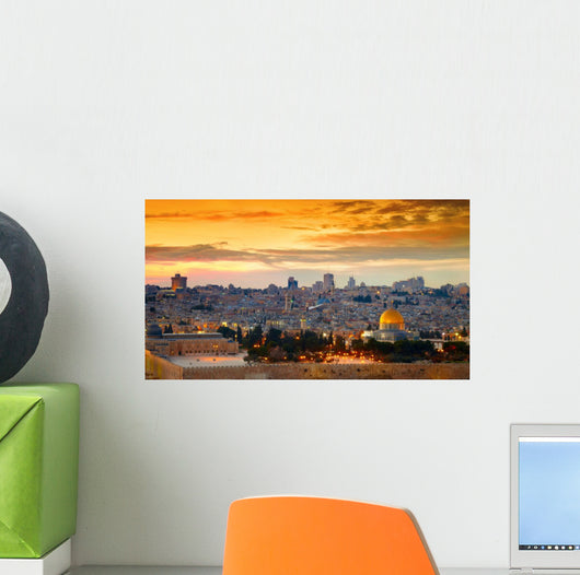 Panorama of Jerusalem old city. Israel Wall Mural
