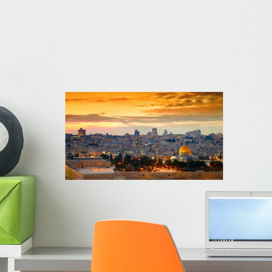 Panorama of Jerusalem old city. Israel Wall Mural