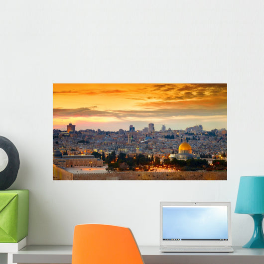 Panorama of Jerusalem old city. Israel Wall Mural