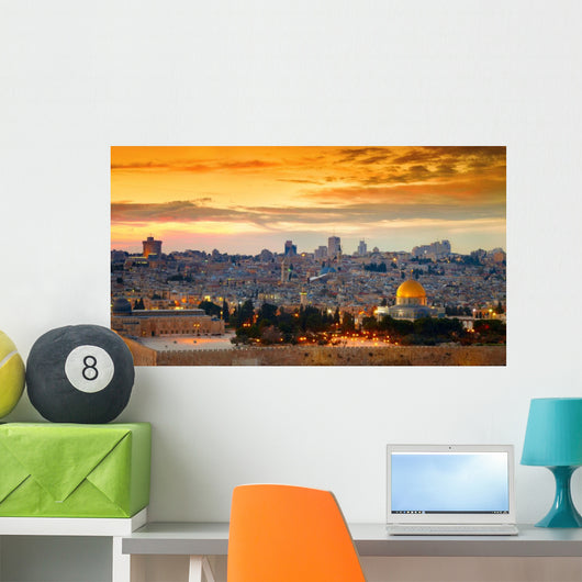 Panorama of Jerusalem old city. Israel Wall Mural