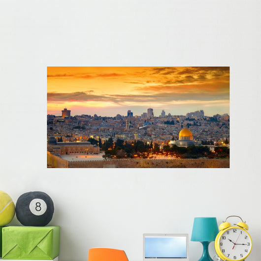 Panorama of Jerusalem old city. Israel Wall Mural