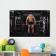 Muscular Man Lifting Barbells Wall Mural