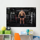 Muscular Man Lifting Barbells Wall Mural