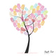 Fingerprints Heart Tree Wall Decal