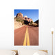 Two Lane Road Mountain Buttes Zion National Park Desert SW Wall Mural