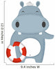 Nautical Cartoon Hippopotamus Wall Mural