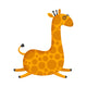 Chubby Jumping Giraffe Wall Decal