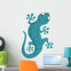 Green Cartoon Lizard Wall Mural