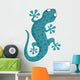 Green Cartoon Lizard Wall Mural