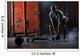 Bald charismatic athlete doing squats with weights. Wall Mural