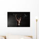 Portrait of a handsome athlete from behind. Athlete raises the b Wall Mural