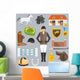 Jockey Icons Flat Wall Mural