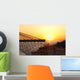 Close up of a hammock on the beach at sunset Wall Mural