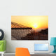 Close up of a hammock on the beach at sunset Wall Mural