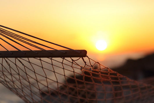 Close Up Of A Hammock On The Beach At Sunset Wall Decal