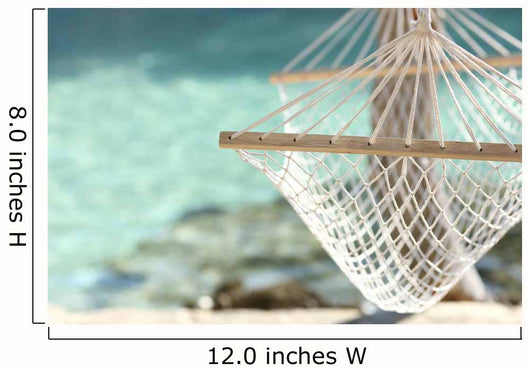 Travel concept with a hammock in a tropical beach Wall Mural