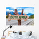South Africa wooden sign with road background Wall Mural