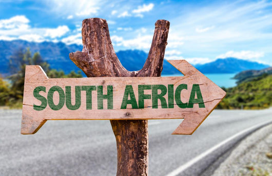 South Africa Wooden Sign With Road Background Wall Decal
