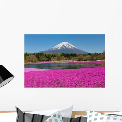 Fuji Shibazakura Festival Japan Wall Decal shown on a wall