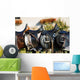 Leather saddle horse Wall Mural