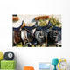 Leather saddle horse Wall Mural