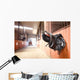 Leather saddle horse Wall Mural