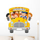 School Kids Riding a School Bus Wall Decal