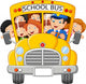 School Kids Riding A School Bus Wall Decal