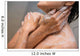 girl cleaning her body with shower cream Wall Mural