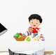 Little Boy Painting Easter Wall Decal