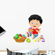Little Boy Painting Easter Wall Decal