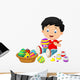 Little Boy Painting Easter Wall Decal