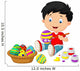 Little Boy Painting Easter Wall Decal