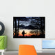 ciaspole al tramonto sulla neve Wall Mural