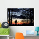 ciaspole al tramonto sulla neve Wall Mural