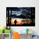 ciaspole al tramonto sulla neve Wall Mural