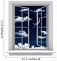 crescent moon window Wall Decal