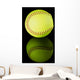 Softball on black reflective background. Wall Mural