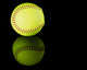 Softball On Black Reflective Background. Wall Decal