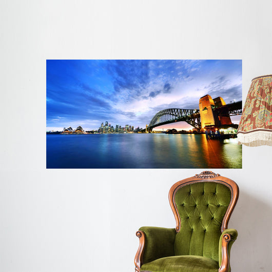 Sydney Harbor Panorama at twilight Wall Mural