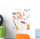 girl and music Wall Mural