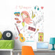 girl and music Wall Mural