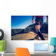Man doing trail running Wall Mural