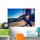 Man doing trail running Wall Mural
