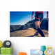 Man doing trail running Wall Mural