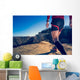 Man doing trail running Wall Mural