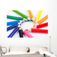 Colour pencils isolated on white background Wall Mural