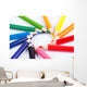 Colour pencils isolated on white background Wall Mural