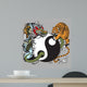 yin yang symbol with dragon and tiger Wall Mural